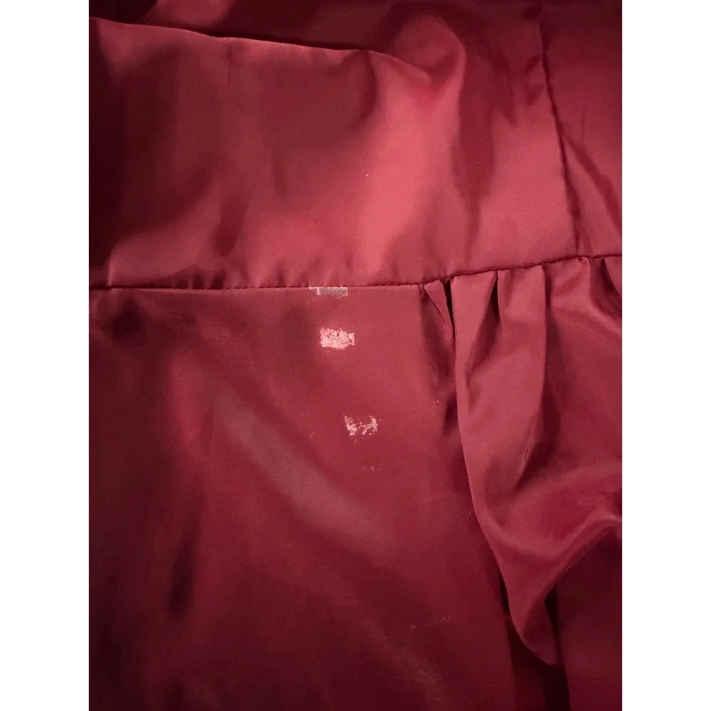 Talbots Womens Burgundy Red Velvet Double Breasted Blazer Jacket Size 14 - Picture 8 of 8